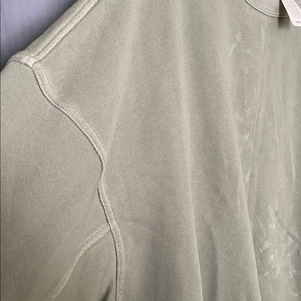 XL Aerie Oversized Sage Green  Distressed Sweatshirt with Balloon Sleeves, NWT - Picture 12 of 17
